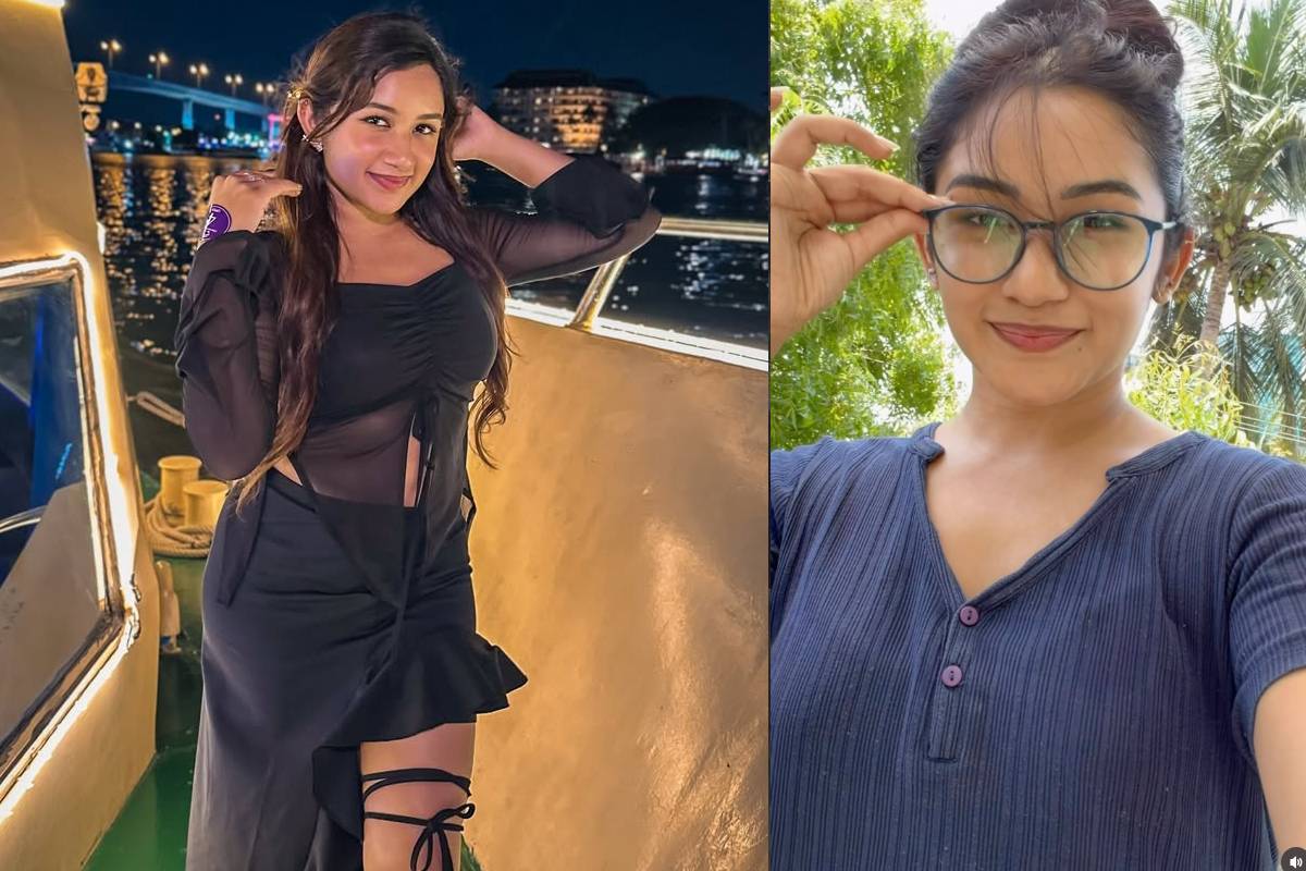 கருப்பு கலர் ஆடையில் வியக்க வைக்கும் லுக்!! நடிகை ரவீனா தாஹா போட்டோஸ் | Raveena Daha Recent Photoshoot Black Dress