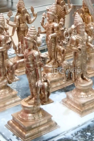 சுவிஸிலிருந்து பல மில்லியன் பெறுமதியான தெய்வ விக்கிரகங்கள் திருகோணமலைக்கு! | Swiss Temple Donates Statues To Trincomalee