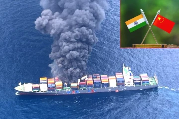 கேரள கடற்பகுதியில் சிங்கப்பூர் கப்பலில் அசம்பாவிதம்., இந்திய கடற்படை மீட்பு - நன்றி தெரிவித்த சீனா