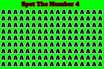 Optical illusion: ஆங்கில எழுத்துக்களின் நடுவே இருக்கும் இலக்கம் '4' எங்கே உள்ளது?