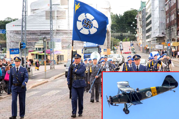 Finland Air Force swastika removal, Finland NATO flag controversy, Swastika symbol history Finland, Western allies Finland military, Finnish Air Force emblem change, Swastika NATO reaction, Finland military news 2025, Swastika symbolism in Europe, Finnish flag redesign, Swastika controversy news