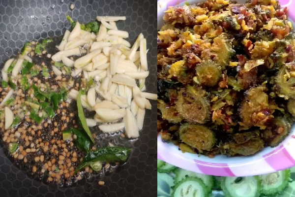 கசப்பே இல்லாத ஆந்திரா ஸ்டைல் பாகற்காய் பூண்டு மசாலா - ரெசிபி இதோ | Andhra Style Bitter Gourd Garlic Masala Recipe
