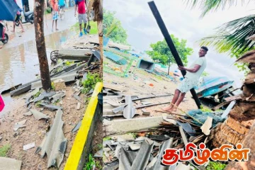 யாழ். குருநகரில் கடும் காற்று! பல வீடுகள் சேதம்