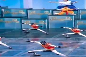 சீனா குங்ஃபூ செய்து அசத்திய மனித உருவ ரோபோக்கள்