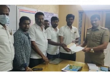 போலீசாருக்கு மிரட்டல் விடுத்த அதிமுக எம்எல்ஏ மீது திமுகவினர் புகார்