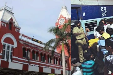 காலையில் பரபரப்பு...பீதியடைந்த மக்கள்..சென்ட்ரல் ரயில் நிலையத்திற்கு வெடிகுண்டு மிரட்டல்
