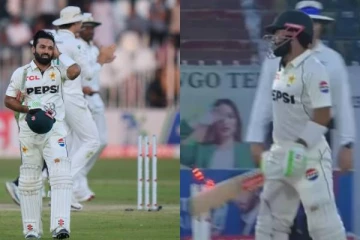 ஸ்டம்பை பேட்டால் தட்டிய பாகிஸ்தான் வீரர்: அவுட் கேட்ட எதிரணிக்கு கிடைத்த ஏமாற்றம்..என்ன காரணம்?