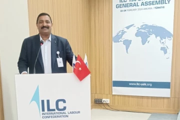 சர்வதேச தொழிலாளர் சம்மேளனத்தின் பொதுச்சபை கூட்டத்தில் வடிவேல் சுரேஷ்