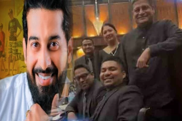 பிரதேச சபைத் தவிசாளர் மரணம் ; எதிர்ப்புத் தெரிவித்து கறுப்பு ஆடை; சிரித்துகொண்டு புகைப்படம்!