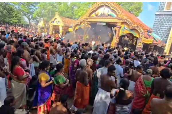 விண்ணதிர ஆரோகரா கோக்ஷம் முழங்க ....தேரில் பவனி வந்த செல்வச் சந்நிதி முருகன்! | Selva Sannithi Murugan Chariot
