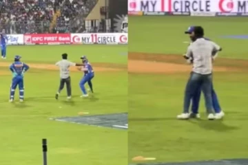 மைதானத்தில் ரசிகரின் திடீர் செயல் - பயந்து ஓடிய ரோகித் சர்மா..! வைரல் வீடியோ