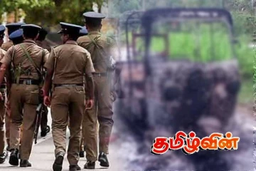 நாவலப்பிட்டியில் தீப்பிடித்து எரிந்த முச்சக்கரவண்டி!