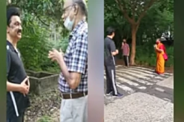 நடைப்பயிற்சியின் போது தமிழக முதலமைச்சர் மு.க.ஸ்டாலினை வாழ்த்திய முதியவர்! நெகிழ்ச்சி சம்பவம்