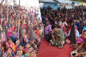 இராமேஸ்வரத்தில் இலங்கை அரசை கண்டித்து கடற்றொழிலாளர்கள் ஆர்ப்பாட்டம்