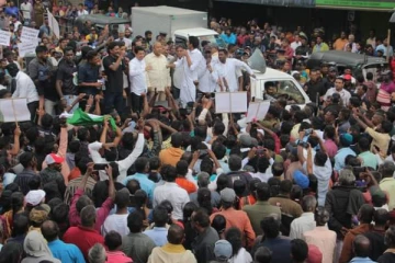 ஹட்டனில் முன்னெடுக்கப்பட்டுள்ள மாபெரும் ஆர்ப்பாட்டம்