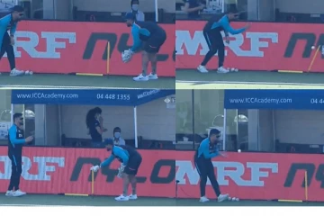 மேட்ச் வருது  ட்ரெயினிங் எடு : ரிஷப் பண்ட்டிற்கு கீப்பிங் பயிற்சி கொடுத்த தல தோனி; வைரலாகும் வீடியோ!