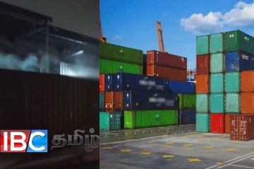 கொழும்பு துறைமுகத்தில் இரவுவேளை ஏற்பட்ட பாரிய தீ : கொள்கலன் எரிந்து நாசம்