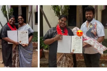 பட்டம் பெற்ற விஜய் பட நடிகை இந்திரஜா.. கணவர் குழந்தையோடு வைரலாகும் புகைப்படங்கள்