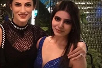 இரவு பார்ட்டி.. இரு நபர்களுடன் நடிகை சமந்தா