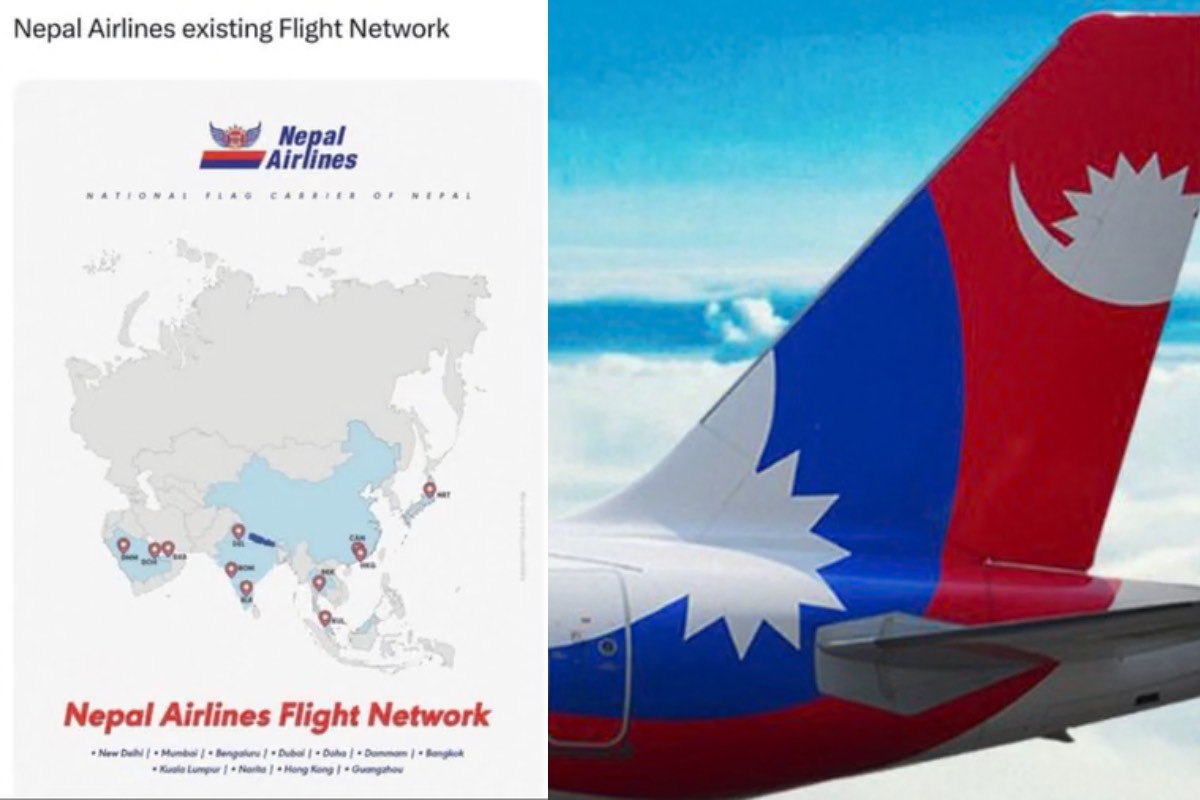 பாகிஸ்தானின் எல்லைக்குள் ஜம்மு காஷ்மீர்: நேபாள ஏர்லைன்ஸ் நிறுவனத்தால் வெடித்த சர்ச்சை | Nepal Airlines Map Shows Kashmir As Of Pakistan