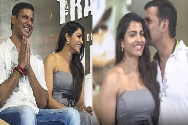 வருங்கால மனைவிக்கு பிறந்த நாள் சர்ப்ரைஸ் கொடுத்த விஷால்! வைரலாகும் காணொளி | Actor Vishal Wishes Sai Dhanshika On Her Birthday