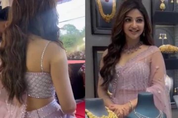 இளம் நடிகை ஸ்ரீலீலா நகைக்கடை திறப்பு விழாவுக்கு எப்படி வந்திருக்கிறார் பாருங்க