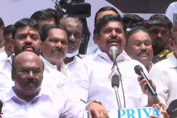 அதிமுக ஆர்ப்பாட்டத்தில் எடப்பாடி பழனிசாமிக்கு திடீர் மயக்கம்!