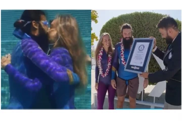 3 ஆண்டுகளாக முறியடிக்கப்படாத சாதனை - நீருக்கடியில் முத்தமிட்டு தம்பதி கின்னஸ் சாதனை..!