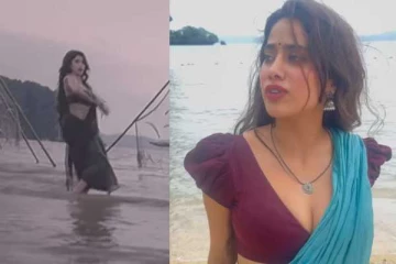 ஷூட்டிங்கிலேயே இப்படியா!! நடிகை ஜான்வி கபூர் வெளியிட்ட தேவரா பட BTS வீடியோ..