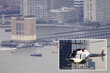 நியூயார்க் நகரின் ஹட்சன் நதியில் ஹெலிகாப்டர் விபத்து: பயணிகள் நிலை கேள்விக்குறி!