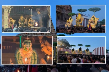 அரோகரா கோஷம் முழங்க தங்கமயில் வாகனத்தில் அருள்பாலித்த நல்லூர் கந்தன்