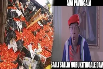 25 லட்சம் மதிப்புள்ள தக்காளியுடன் கவிழ்ந்த லாரி - துப்பாக்கி ஏந்திய போலீஸ் பாதுகாப்பு!