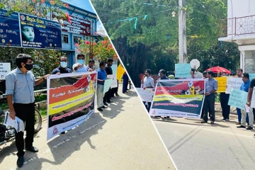 களுவாஞ்சிகுடி ஆதார வைத்தியசாலை வைத்தியர்கள் ஆர்ப்பாட்டம் (Photos)