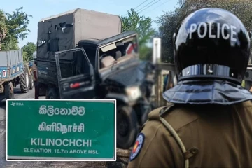 யாழில் இருந்து சென்ற வாகனம் கிளிநொச்சியில் பாலத்துடன் மோதி விபத்து!