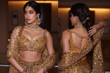 ஜொலிக்கும் தங்க உடையில் ஜான்வி கபூர்.. அசத்தல் போட்டோஷூட்