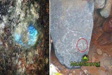 மண்சரிவில் சிக்கிய ஆலயத்தில் கண்டுப்பிடிக்கப்பட்ட இரத்தினக்கலால் பரபரப்பு! ஆர்வமுடன் பார்வையிடும் மக்கள்