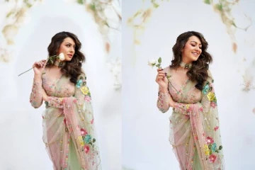 ட்ரான்ஸ்பரென்ட் சேலையில் மயக்கும் நடிகை ஹன்சிகா மோத்வானி!! வியக்கும் ரசிகர்கள்