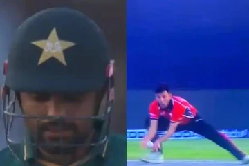 பாபர் அசாமை மடக்கிய ஹாங்காங் பந்துவீச்சாளர் : வைரலாகும் வீடியோ