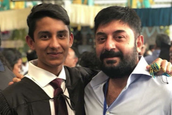 நடிகர் அரவிந்த் சாமியின் மகனை பார்த்துள்ளீர்களா? இதோ புகைப்படத்தை பாருங்க | Arvind Swamy Son Rudra Swamy Photo