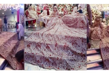 அந்த கல்யாண ஆடை வெறும் 100 கிலோ தாங்க…