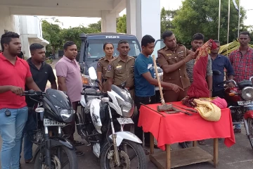 யாழில் வன்முறை சம்பவங்களுடன் தொடர்புடைய சந்தேக நபர்கள் கைது (Photos)