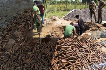 ලක්ෂය ඉක්මවූ පතොරම් ගබඩාවක් හමුවෙයි..කරන්න තිබූ මහා විනාශයක් නවතී.(PHOTOS)