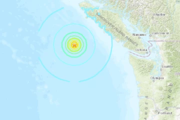 கனடாவில் பதிவான நிலநடுக்கம்; சுனாமி எச்சரிக்கை கிடையாது