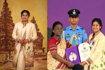 தேசிய விருது விழாவில் சாச்சனாவின் தமிழ் பாரம்பரிய தோற்றம்! வைரலாகும் புகைப்படங்கள்