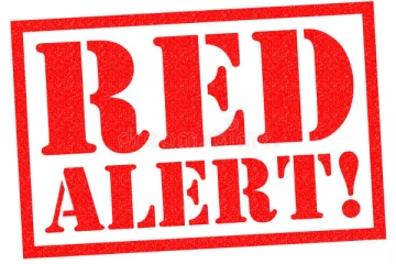 ප්‍රදේශ කිහිපයකට රතු නිවේදන නිකුත් කෙරේ..!