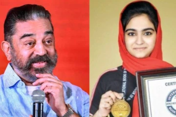 ''பேர் சொல்லும் பிள்ளை'' என்பது இதுதானா-   கமலின்  ஓவியத்தில்  உலக சாதனை படைத்த கேரள பெண்!