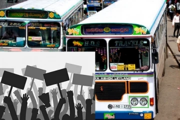 බස් රථ සේවකයන් පිරිසක් වැඩ වර්ජනයක - බස් රථ ධාවනයත් තාවකාලිකව නවතී..