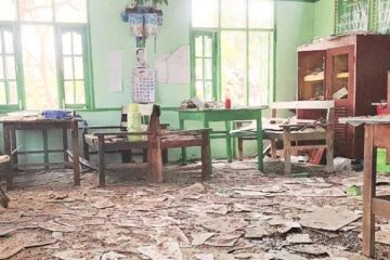 மியன்மாரில் பாடசாலை மீது வான்வழித் தாக்குதல் ; 22 மாணவர்கள் 02 ஆசிரியர்கள் பலி