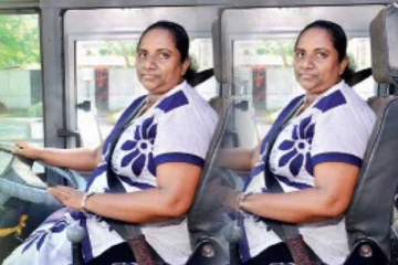 இலங்கை அதிவேக வீதியில் சொகுசு பேருந்தில் சாரதியாக பணி புரியும் முதல் பெண்! யார் இவர்?