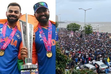 இந்திய கிரிக்கெட் அணியின் வெற்றி ஊர்வலம்: மும்பையில் கடலாய் திரண்ட ரசிகர்கள்